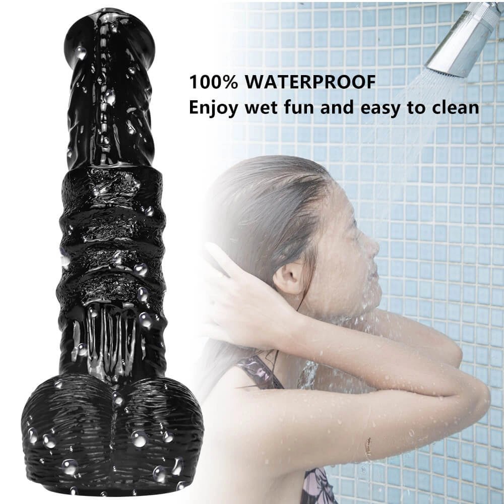Ribbed Animal Horse Dildo 9.84in - Animal Dildo