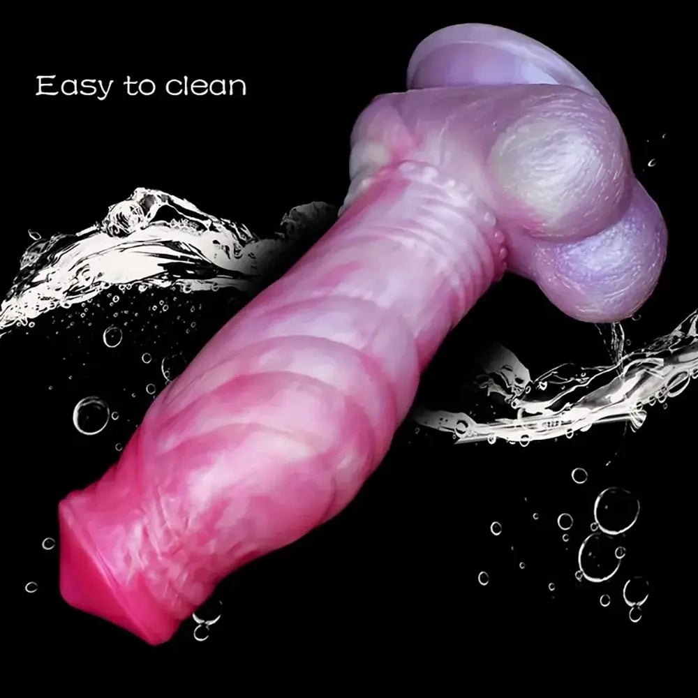 Ribbed Ball-Base Fantasy Dildo 7.6 - Dragon Fantasy Dildo