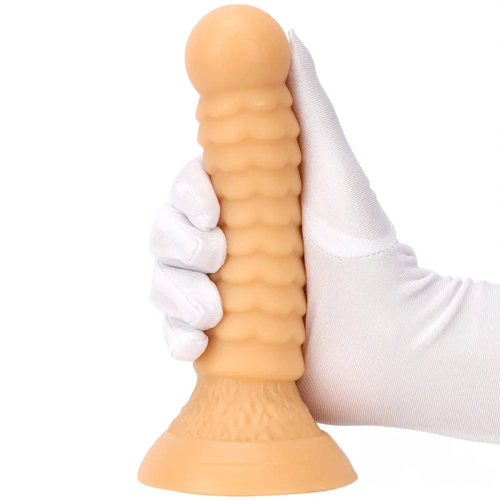 Ribbed Ball-Tip Fantasy Dildo 7.08in - Fantasy Dildo