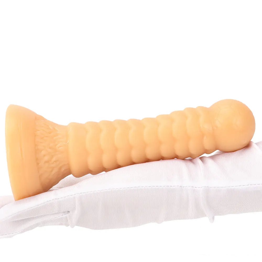 Ribbed Ball-Tip Fantasy Dildo 7.08in - Fantasy Dildo