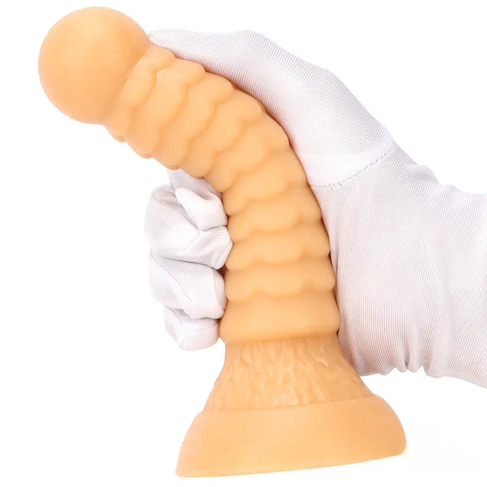 Ribbed Ball-Tip Fantasy Dildo 7.08in - Fantasy Dildo