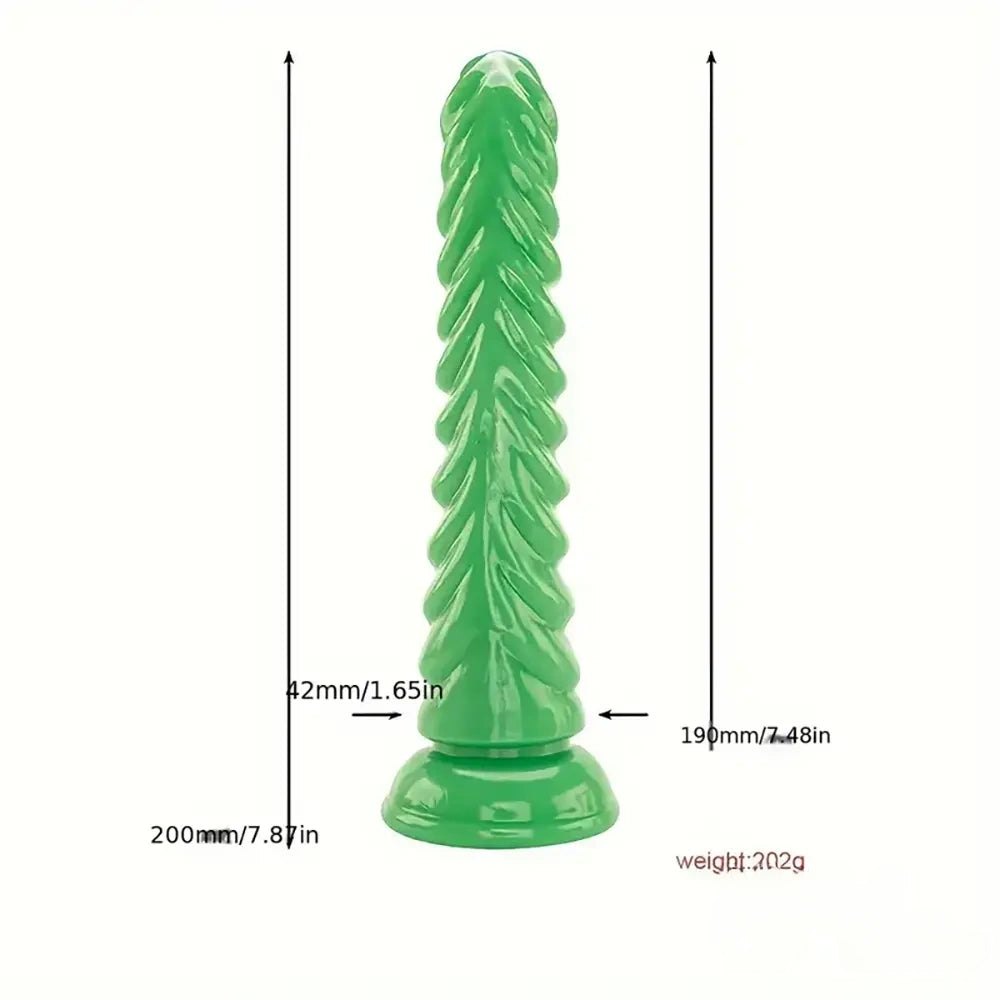 Ribbed Cone Anal Dildo 7.87in - PVC Tapered Dildo Set