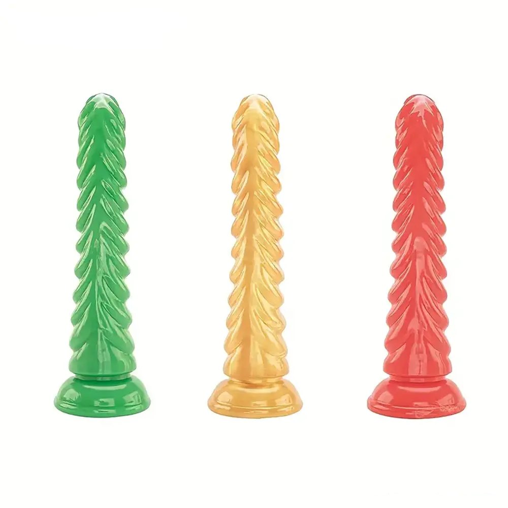 Ribbed Cone Anal Dildo 7.87in - PVC Tapered Dildo Set