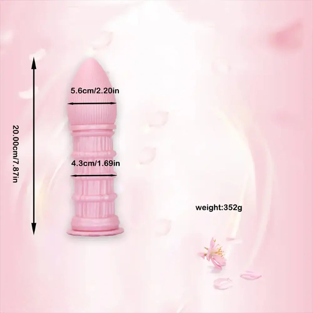 Ribbed Cone Fantasy Dildo - Textured Fantasy Dildo