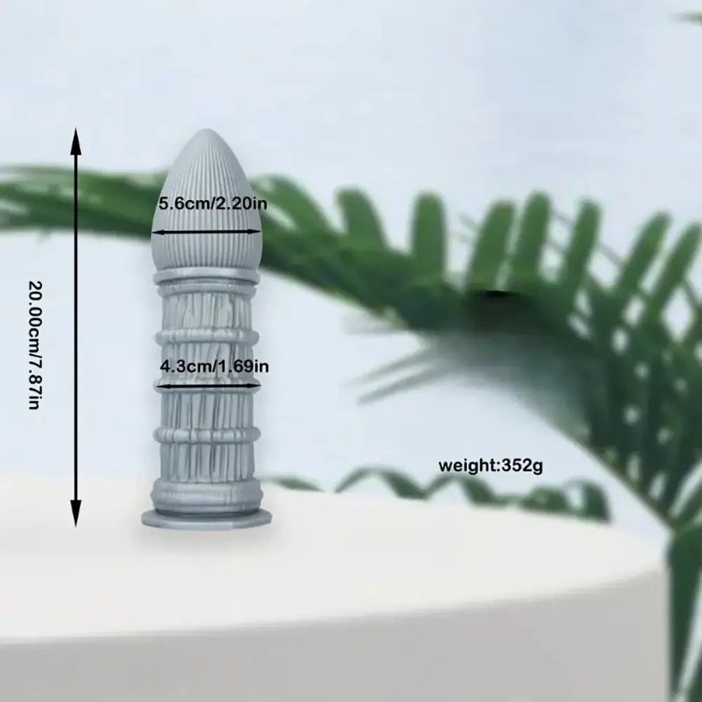 Ribbed Cone Fantasy Dildo - Textured Fantasy Dildo