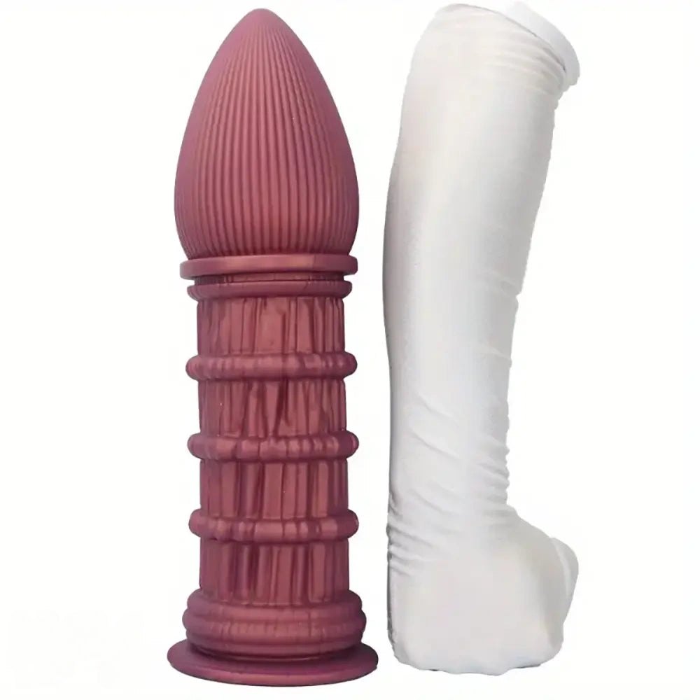 Ribbed Cone Fantasy Dildo - Textured Fantasy Dildo
