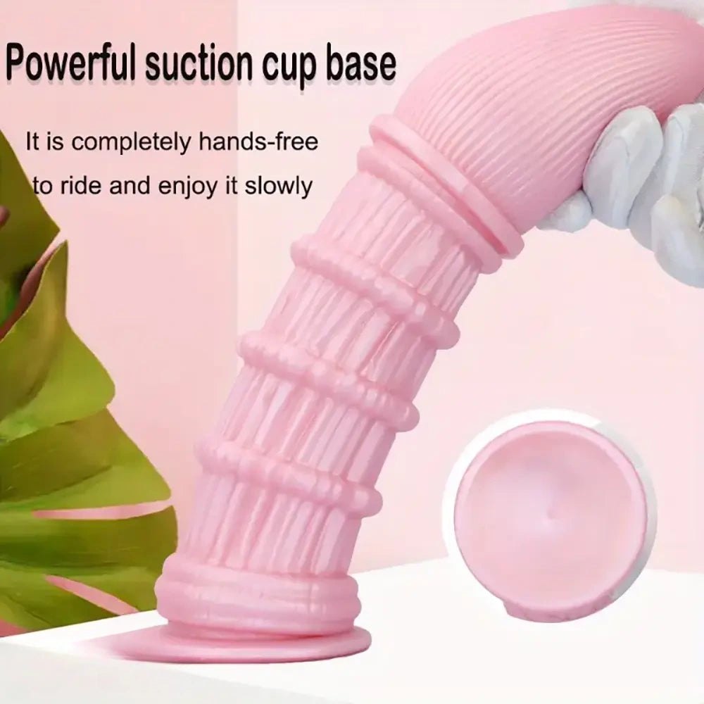 Ribbed Cone Fantasy Dildo - Textured Fantasy Dildo