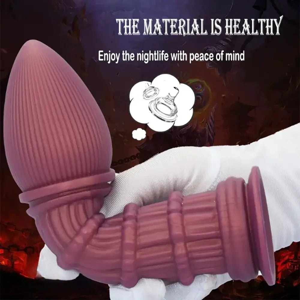 Ribbed Cone Fantasy Dildo - Textured Fantasy Dildo