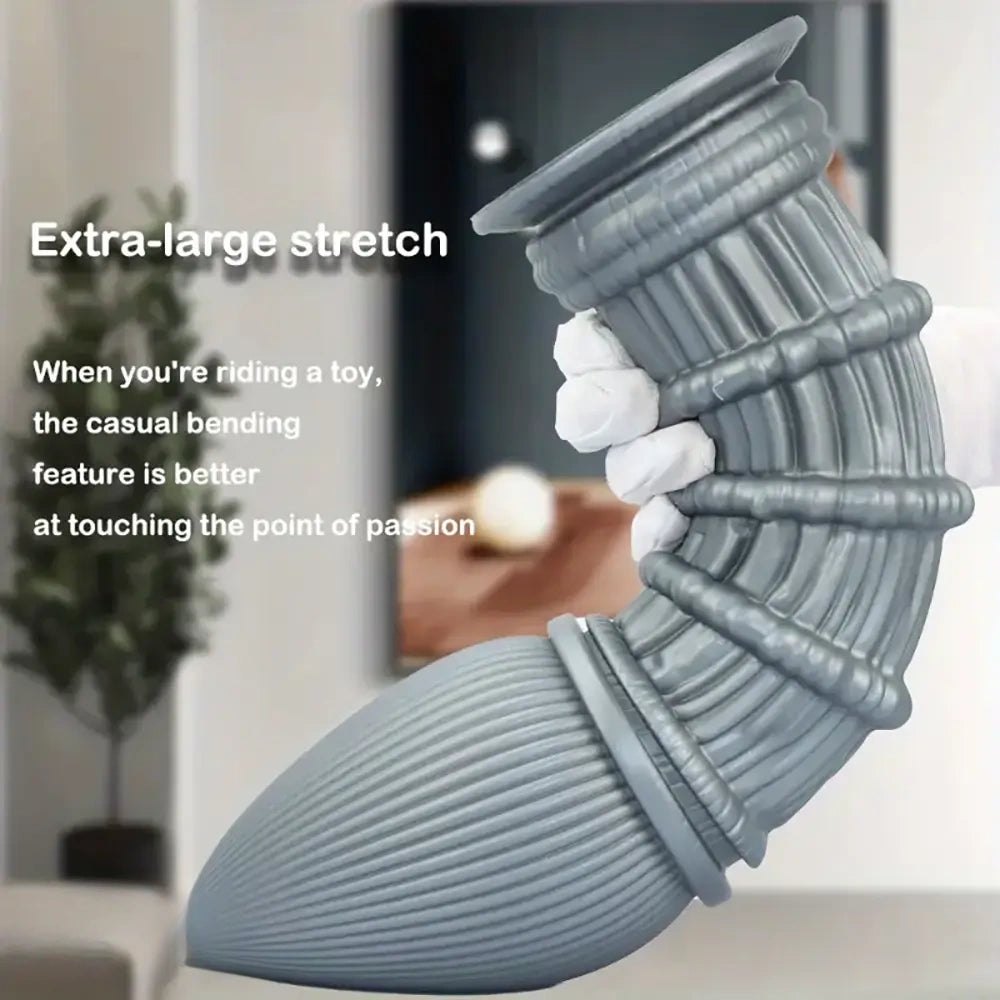 Ribbed Cone Fantasy Dildo - Textured Fantasy Dildo