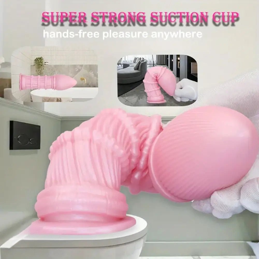 Ribbed Cone Fantasy Dildo - Textured Fantasy Dildo