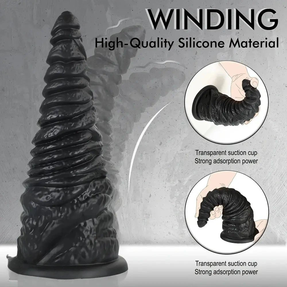 Ribbed Cone Anal Plug 11 In - Silicone Anal Plug