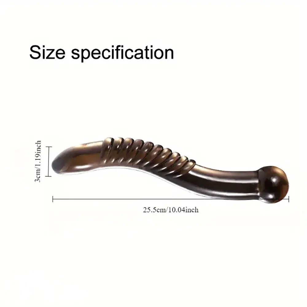 Ribbed Curve G-Spot Wand Dildo - Curved G-Spot Dildo