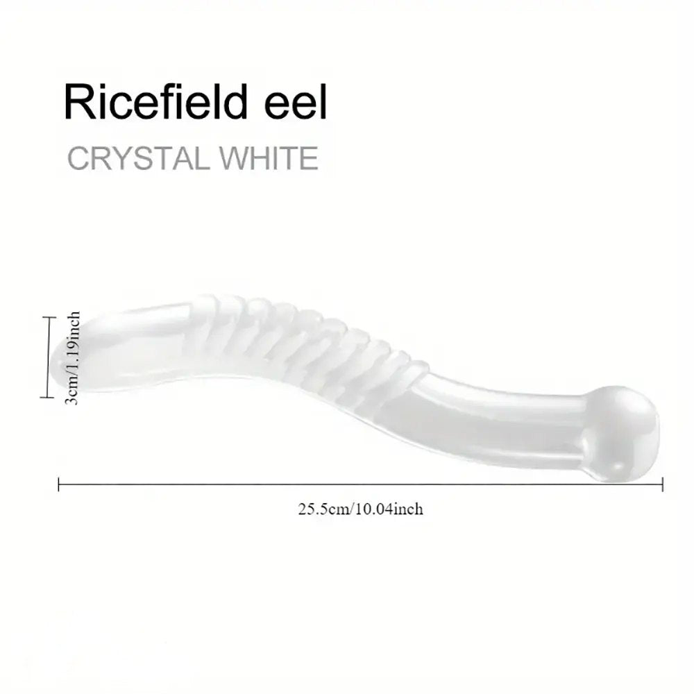 Ribbed Curve G-Spot Wand Dildo - Curved G-Spot Dildo