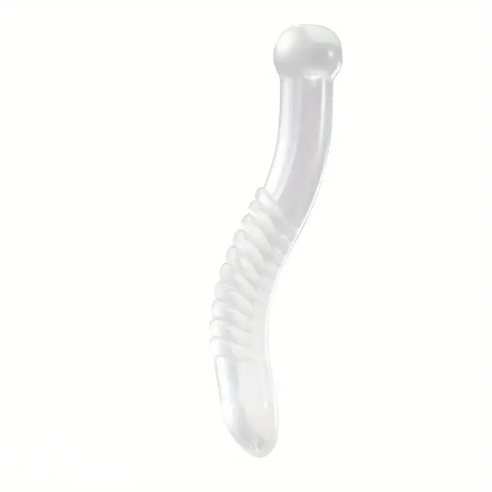Ribbed Curve G-Spot Wand Dildo - Curved G-Spot Dildo