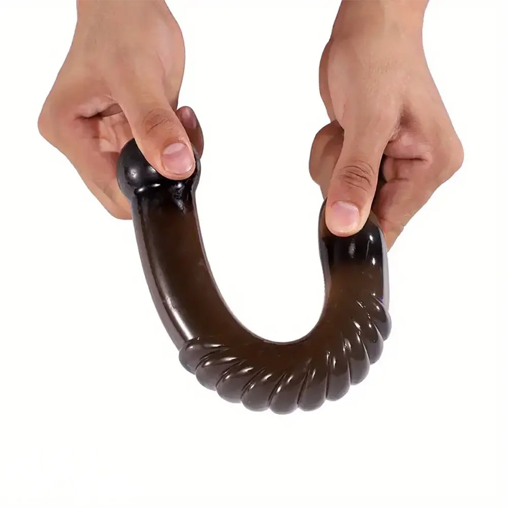 Ribbed Curve G-Spot Wand Dildo - Curved G-Spot Dildo
