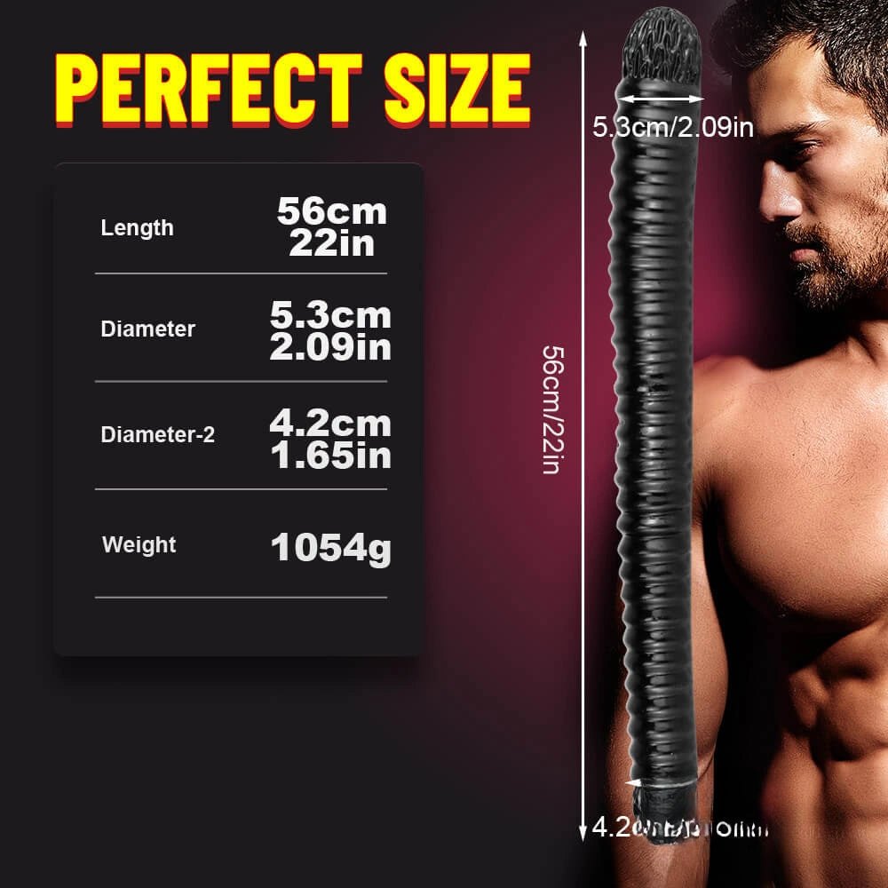 Ribbed Double-Ended Dildo - Realistic Dual Density Dildo
