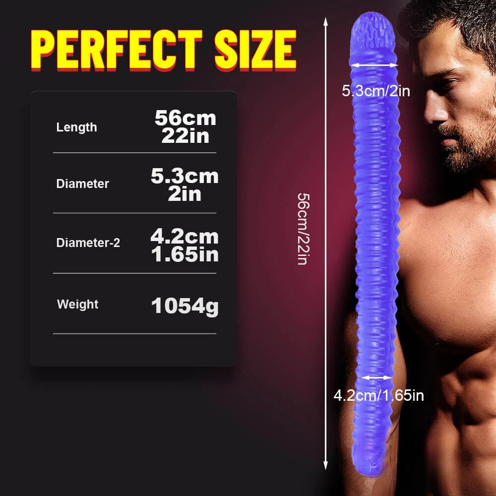 Ribbed Double-Ended Dildo - Realistic Dual Density Dildo