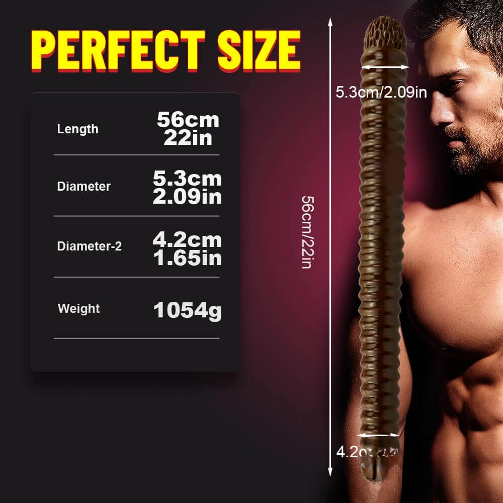 Ribbed Double-Ended Dildo - Realistic Dual Density Dildo