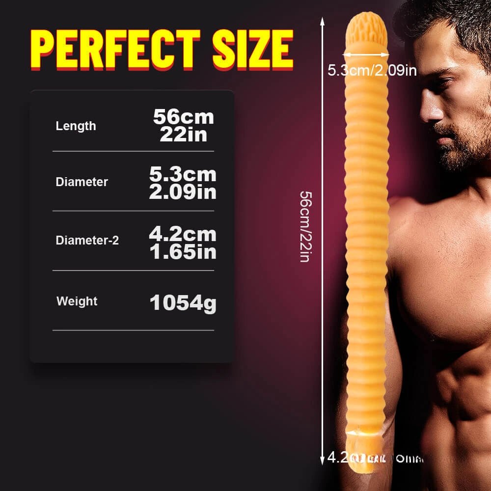 Ribbed Double-Ended Dildo - Realistic Dual Density Dildo