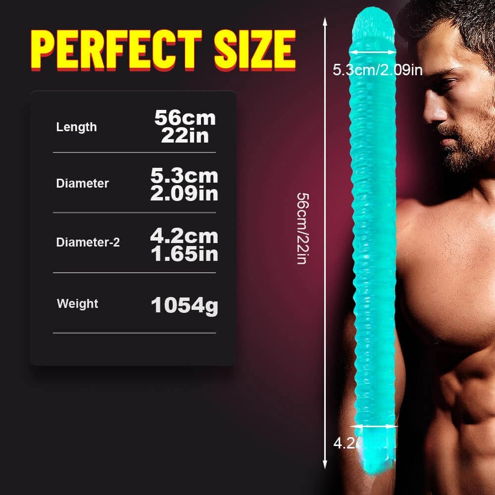 Ribbed Double-Ended Dildo - Realistic Dual Density Dildo