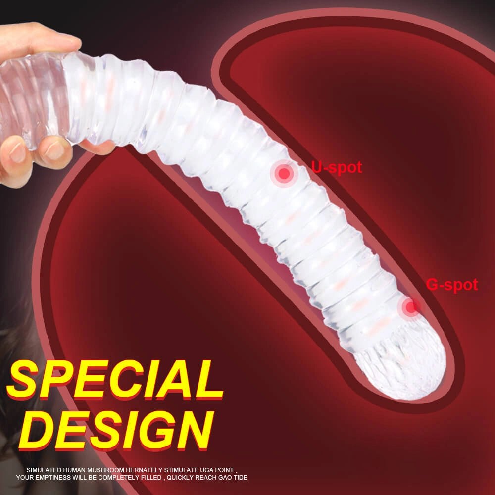 Ribbed Double-Ended Dildo - Realistic Dual Density Dildo