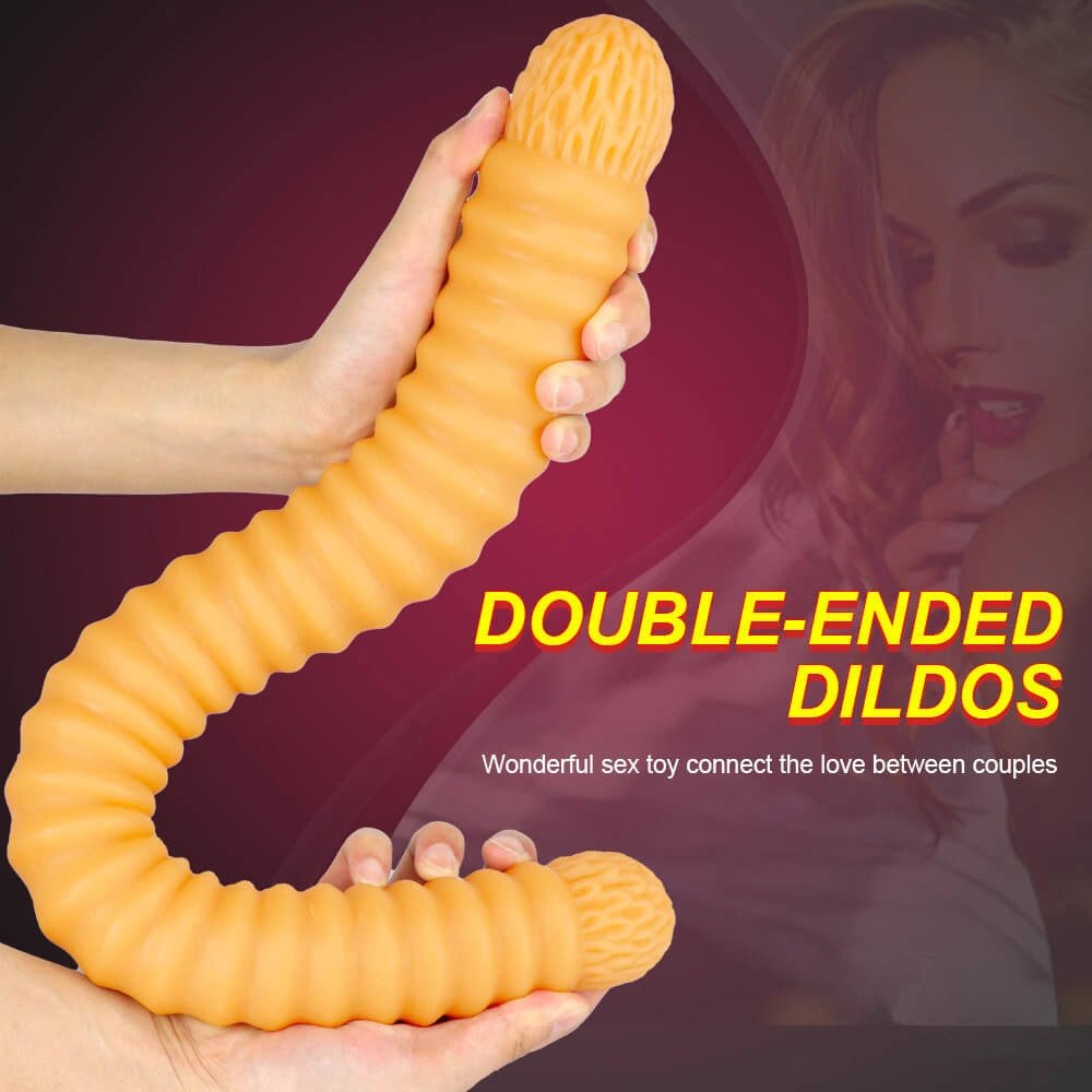 Ribbed Double-Ended Dildo - Realistic Dual Density Dildo