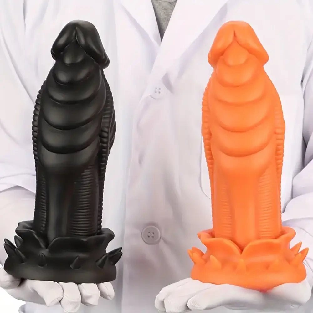 9.84in Ribbed Dragon Fantasy Dildo - Fantasy Dildo