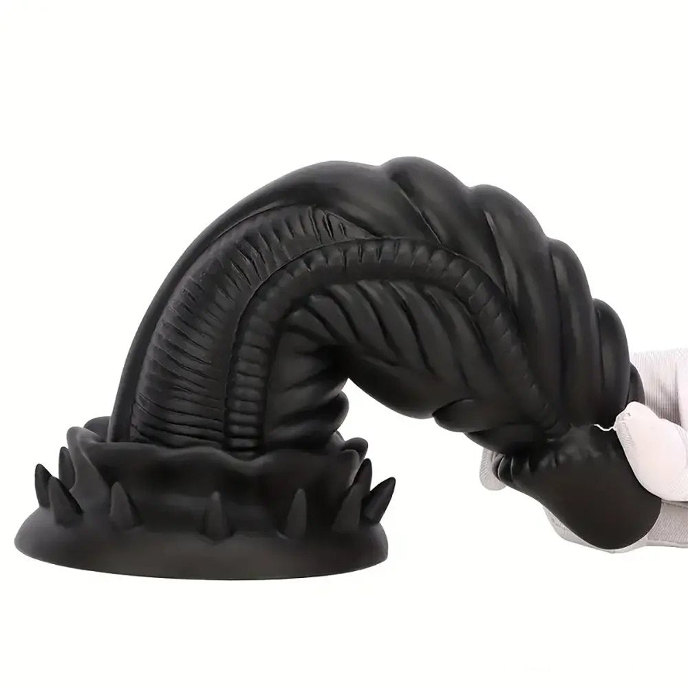 9.84in Ribbed Dragon Fantasy Dildo - Fantasy Dildo