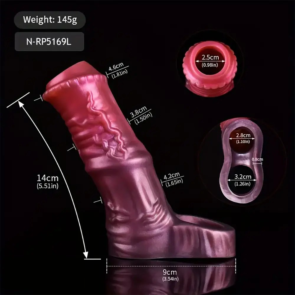 Ribbed Fantasy Sleeve Extender - Animal Style Cock Sleeve