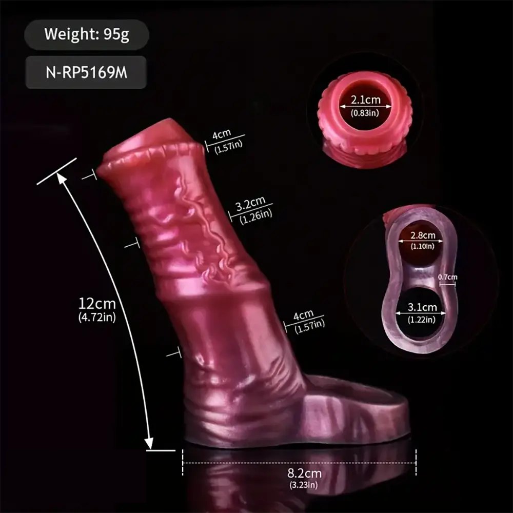 Ribbed Fantasy Sleeve Extender - Animal Style Cock Sleeve