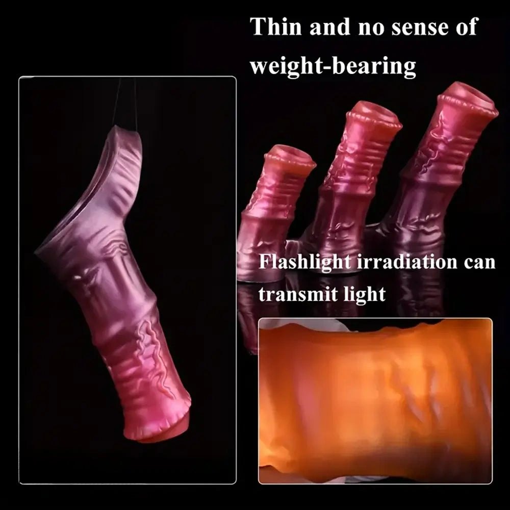 Ribbed Fantasy Sleeve Extender - Animal Style Cock Sleeve