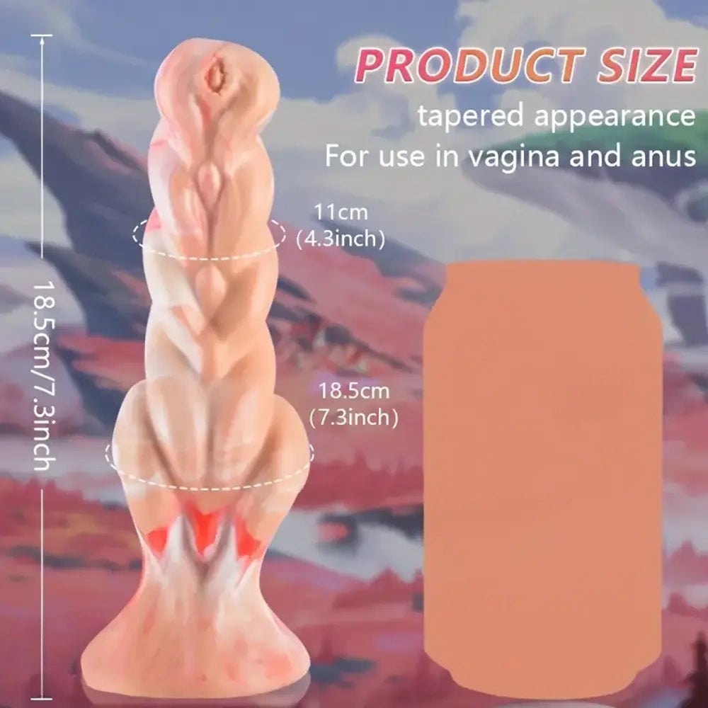 Ribbed Fantasy Dildo 7.3in - Textured Monster Dildo Toy
