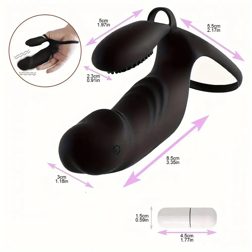 Ribbed Finger Massage Sleeve - PVC G-Spot Toy