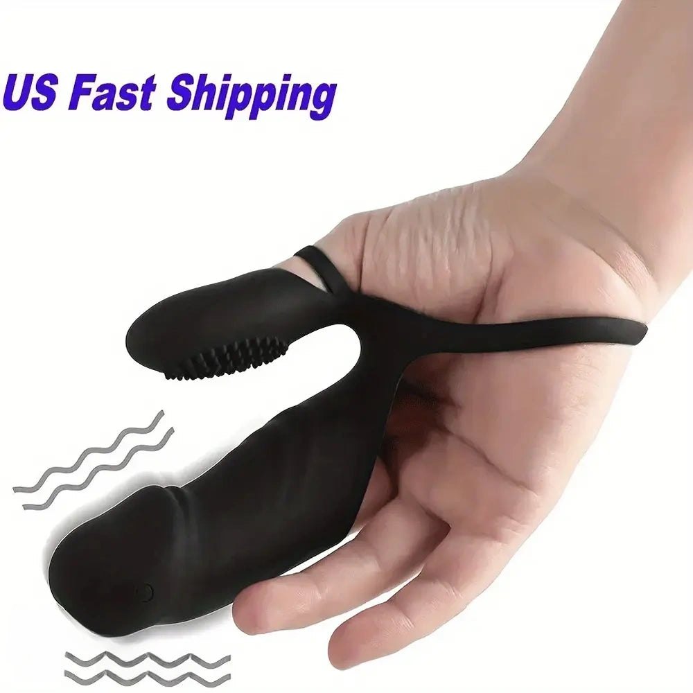 Ribbed Finger Massage Sleeve - PVC G-Spot Toy