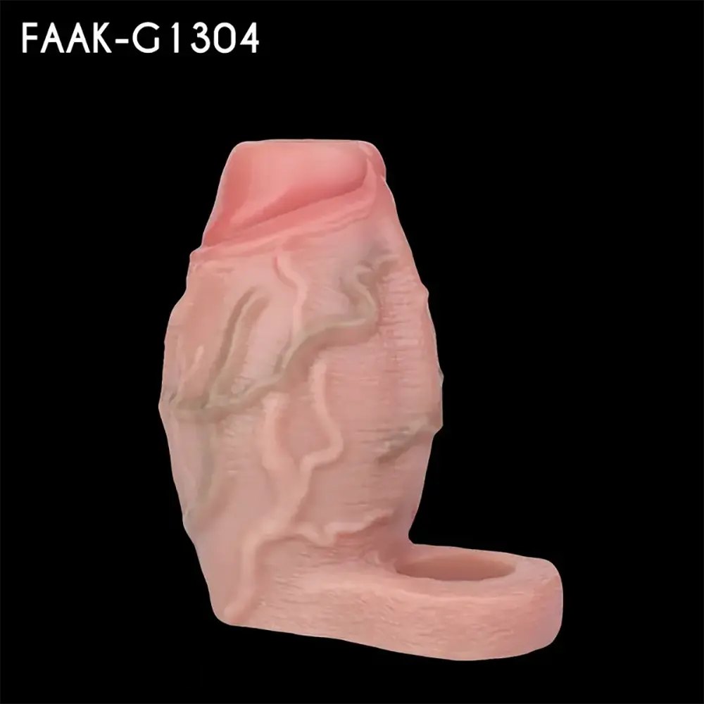 Ribbed Flesh Silicone Mini Dildo - Small Slim Realistic Toy