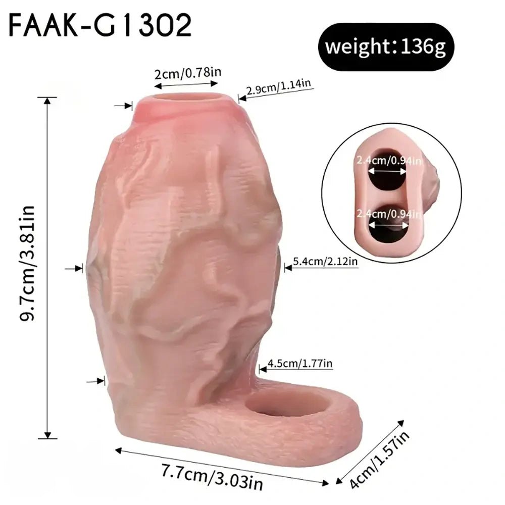 Ribbed Flesh Silicone Mini Dildo - Small Slim Realistic Toy