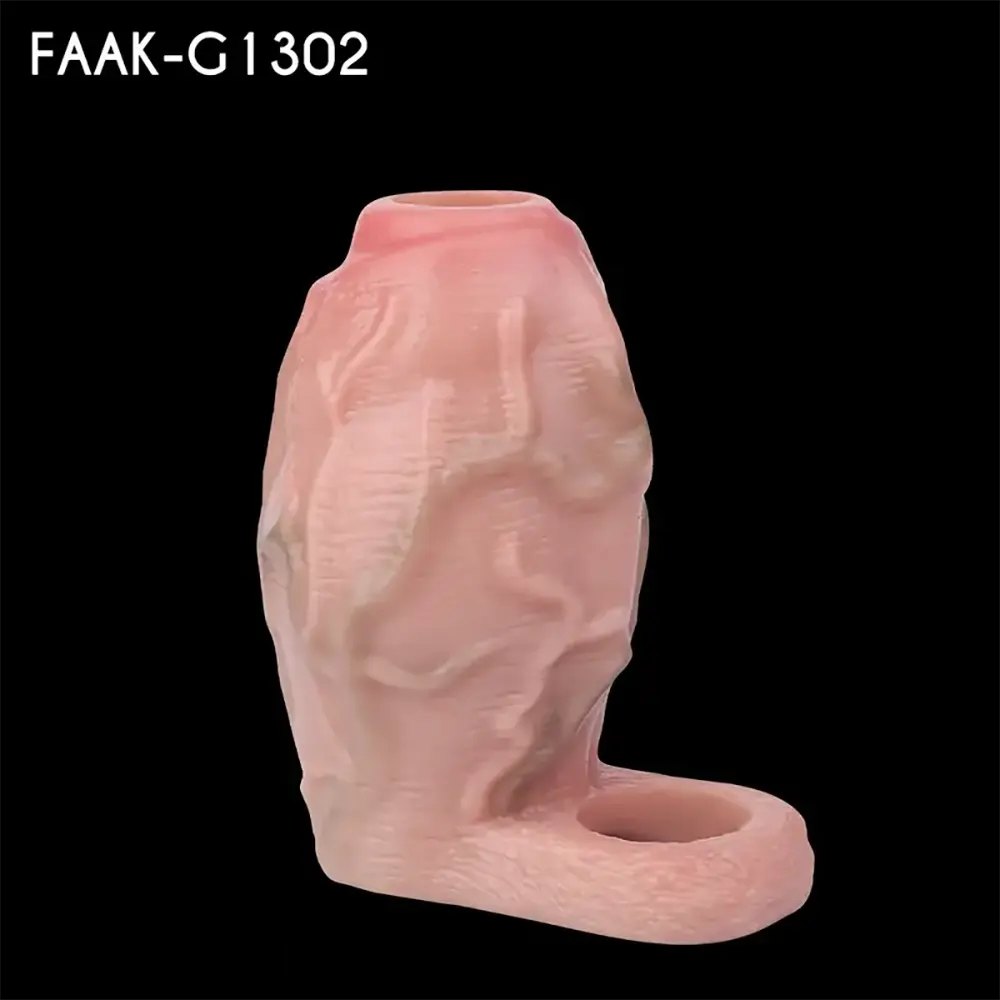 Ribbed Flesh Silicone Mini Dildo - Small Slim Realistic Toy