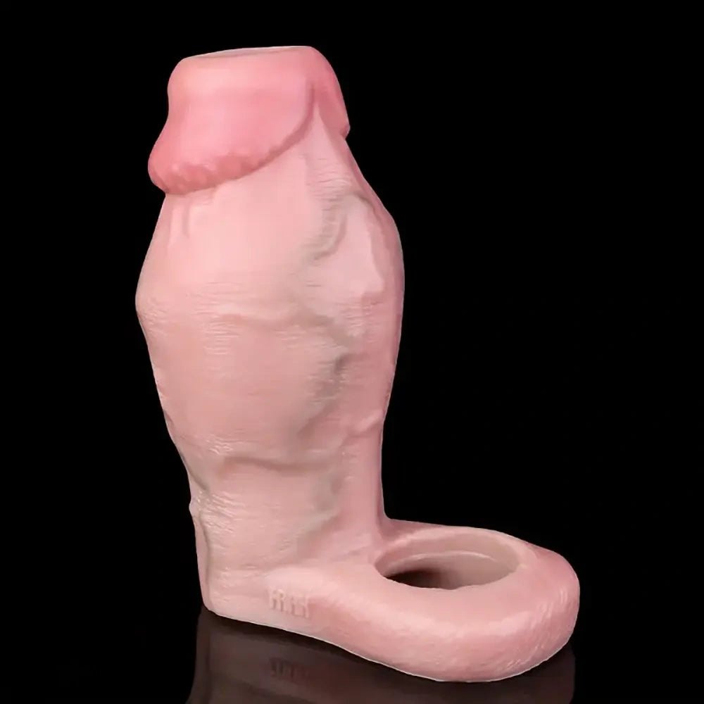 Ribbed Flesh Silicone Mini Dildo - Small Slim Realistic Toy