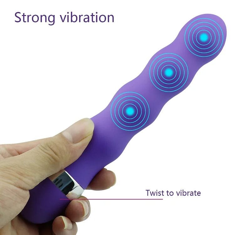 Ribbed G-Spot Anal Vibrator - Triple Stimulation Vibrator