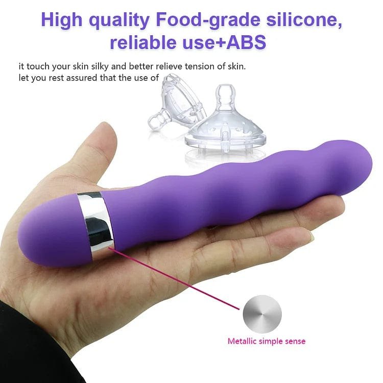 Ribbed G-Spot Anal Vibrator - Triple Stimulation Vibrator