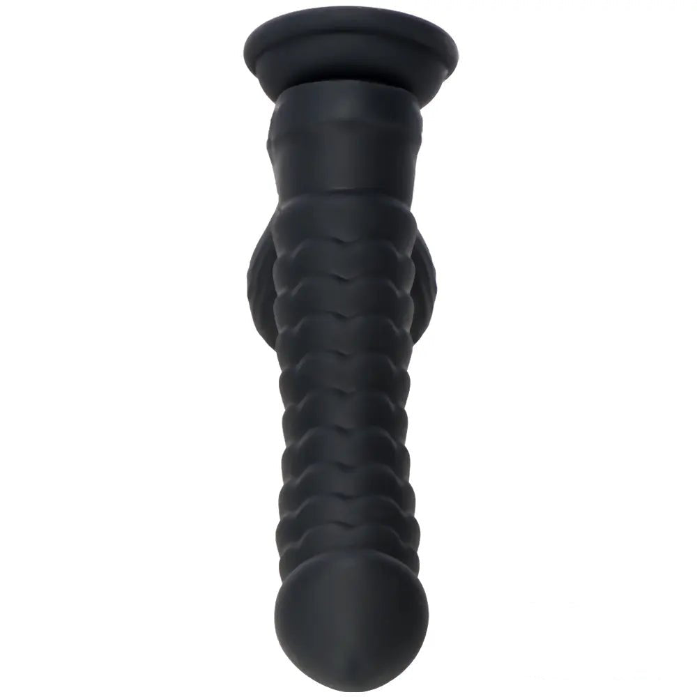 Ribbed G-Spot Silicone Dildo - Flexible Curved Dildo