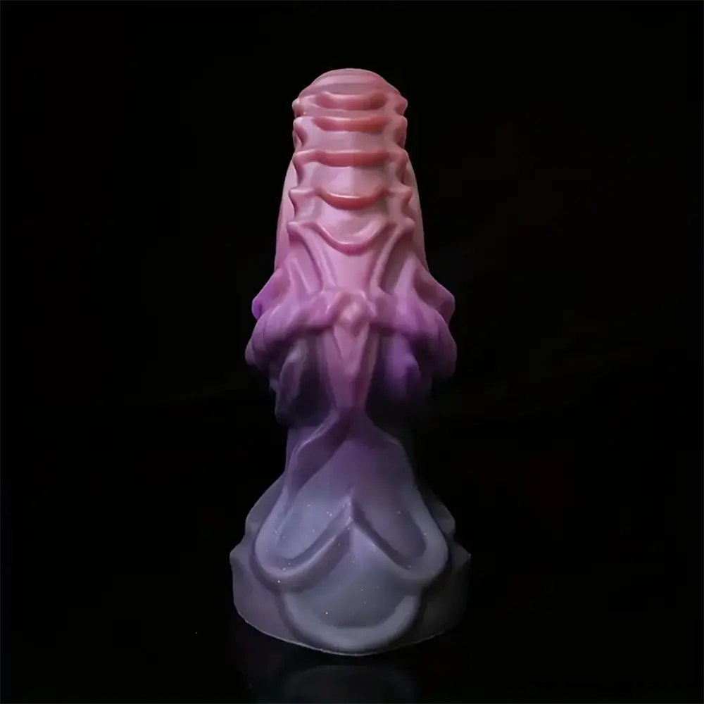 Ribbed Gradient Fantasy Dildo - Silicone Monster Dildo