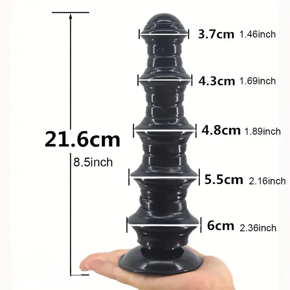 Ribbed Graduated Anal Dildo - Ribbed Anal Dildo