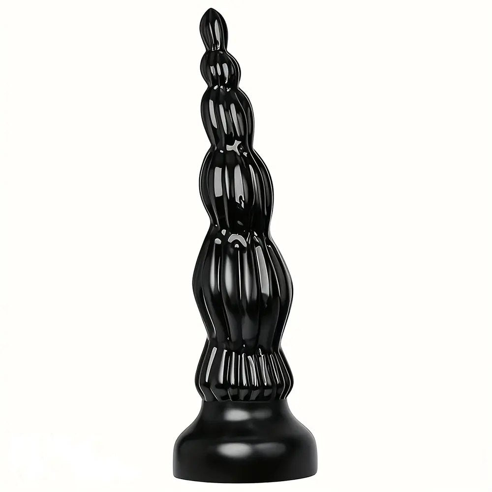 Ribbed Knot Anal Dildo 15.3in - Long Ribbed Anal Dildo