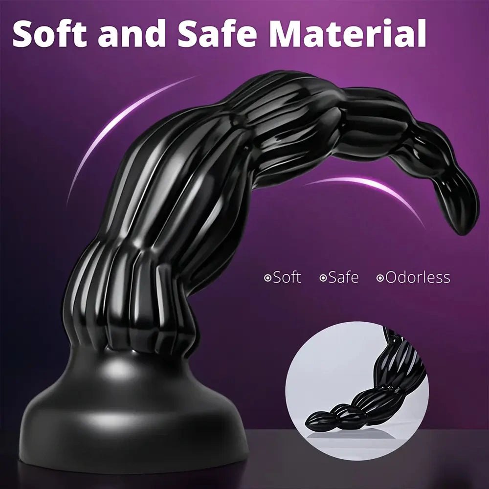 Ribbed Knot Anal Dildo 15.3in - Long Ribbed Anal Dildo