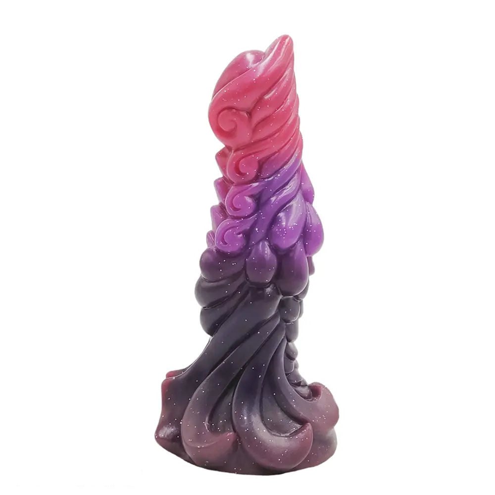 Ribbed Knot Silicone Dildo 7.87in - Horse Knot Animal Dildo