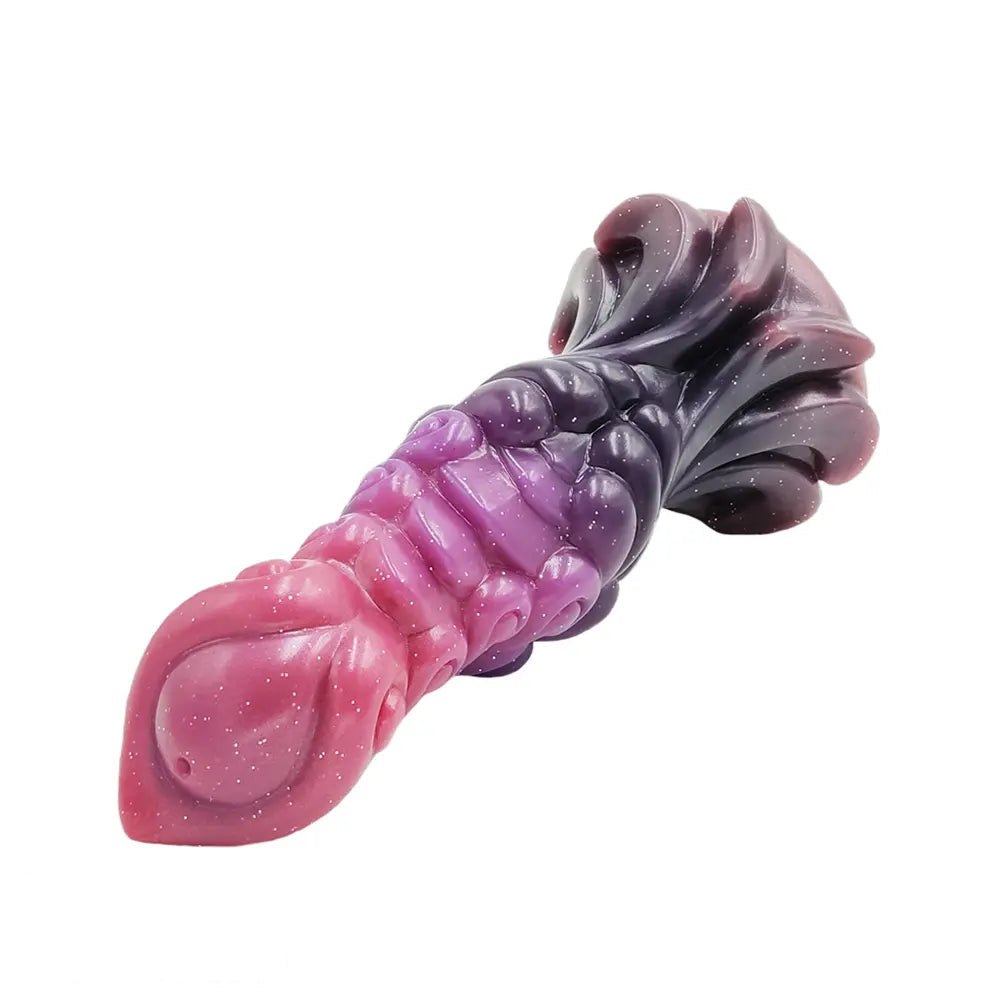 Ribbed Knot Silicone Dildo 7.87in - Horse Knot Animal Dildo