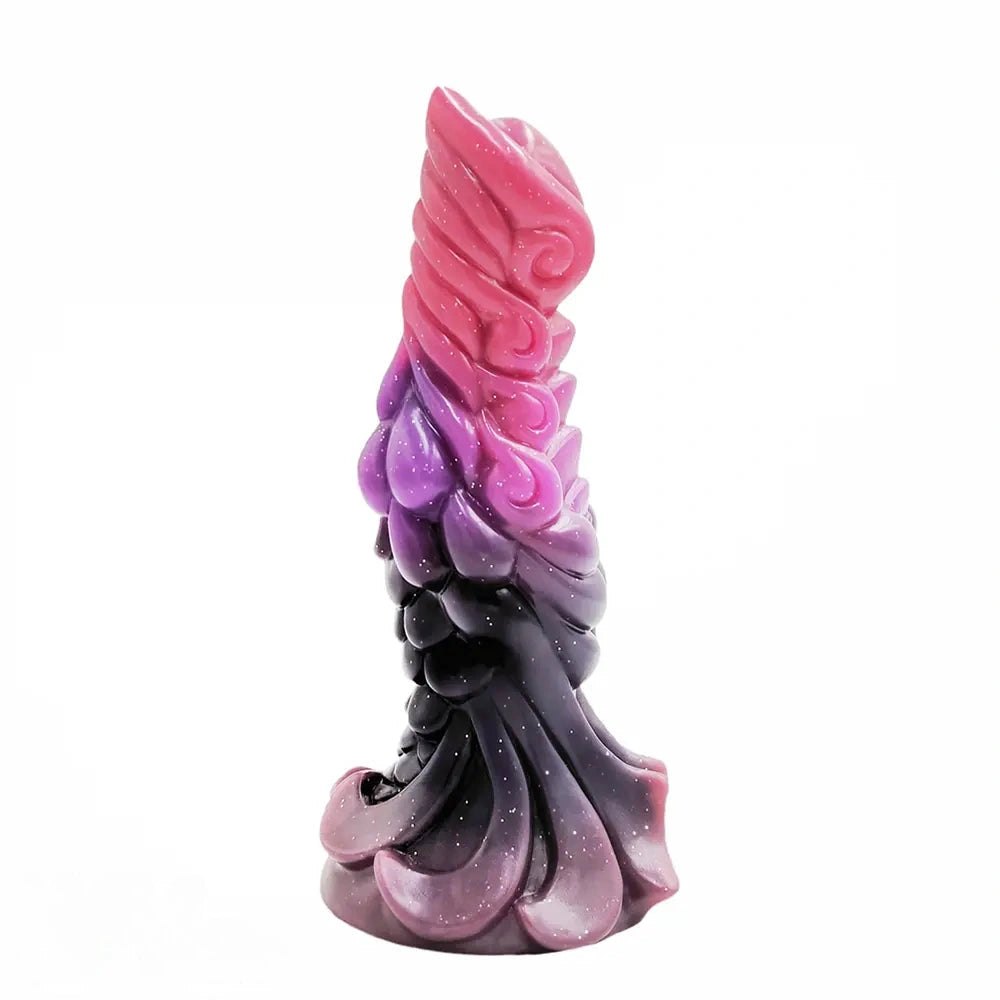 Ribbed Knot Silicone Dildo 7.87in - Horse Knot Animal Dildo
