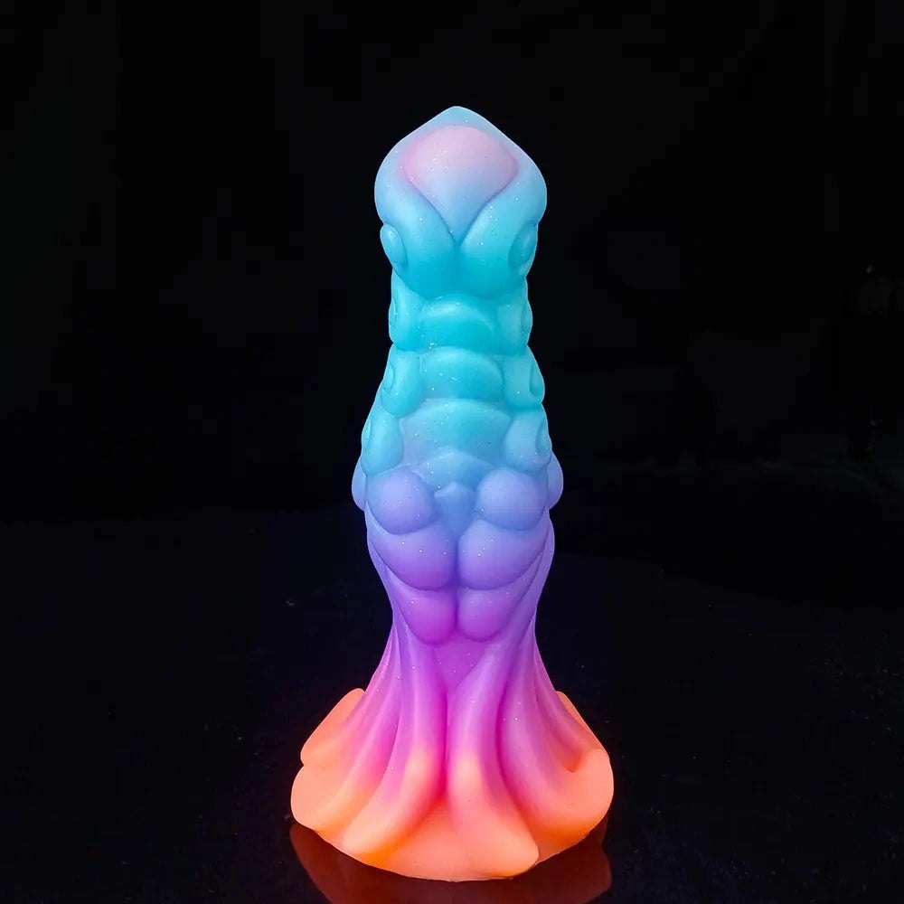 Ribbed Knot Silicone Dildo 7.87in - Horse Knot Animal Dildo