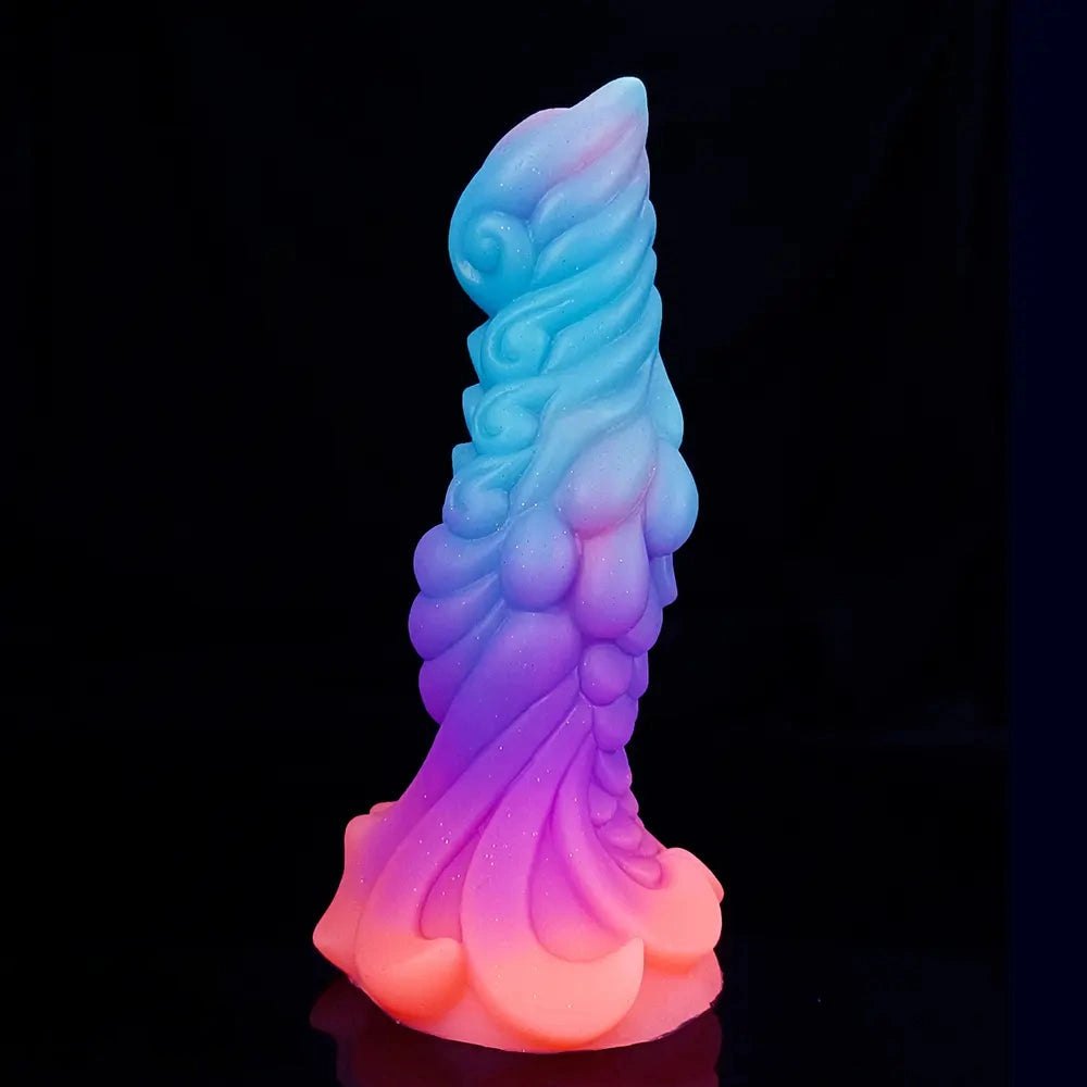 Ribbed Knot Silicone Dildo 7.87in - Horse Knot Animal Dildo